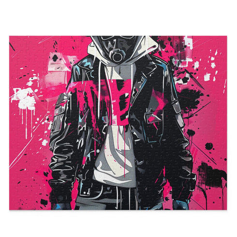 City typography puzzle with streetwear urban design (10" x 8").