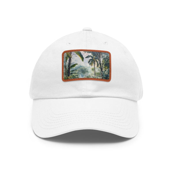 White and light brown Congo Rainforest Dreams cap with rectangle shape.