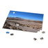 Desert oasis landscape jigsaw puzzle: vibrant colors, intricate details.