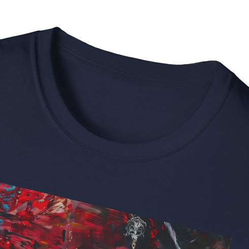 Jack Sparrow portrait tee in charcoal cotton, regular fit, captivating.