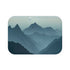Minimalist mountain bath mat with serene landscape of majestic peaks.