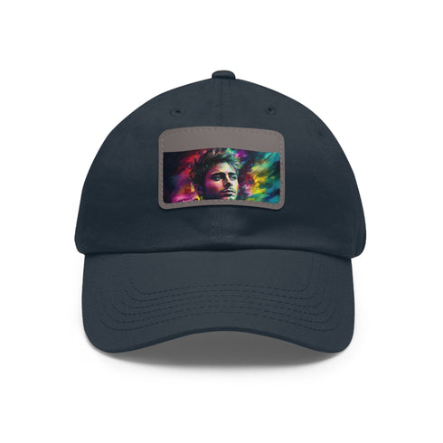 Neon Dreams Zac Efron Watercolor Hat White Brown Rectangle Unisex