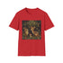 Charcoal cotton t-shirt with playful woodland creatures design in regular fit