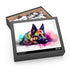 Adorable German Shephard jigsaw puzzle featuring cute, playful pup portrait.