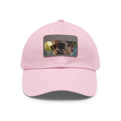 Iron Man Shades Snapback Cap in White with Light Brown patch