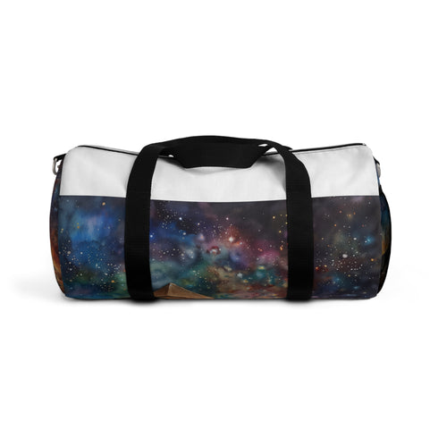 Egyptian Pyramids Watercolor Duffel Bag with All-Over Print