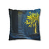 Neon Tree Sprouting from Stone Temple Double-Sided Square Cushion Cover