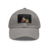 Messi Neon Splash Cap in White with Light Brown Patch, Rectangle