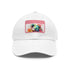 Adorable white cotton baseball cap with koala watercolor patch.