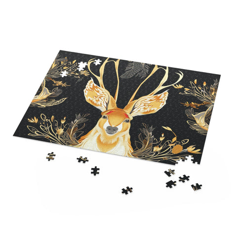 Mythical jackalope pattern puzzle, perfect for fantasy enthusiasts and puzzlers.