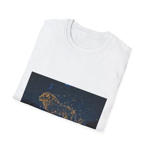 Firefly Constellation Celestial Lion Graphic Unisex Softstyle T-Shirt - View 5 | Prints With Passion