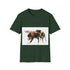 Bumblebee Watercolor Tee: Trendy charcoal t-shirt, buzzing with artistic style