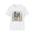 Bohemian feather T-shirt in Charcoal, size S, unisex regular fit.