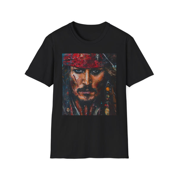Pirate's Heart: The Enchanting Allure of Jack Sparrow | T-Shirt | Cotton, Crew neck, DTG, Men's Clothing, Neck Labels, Regular fit, T-shirts, Women's Clothing | Prints with Passion