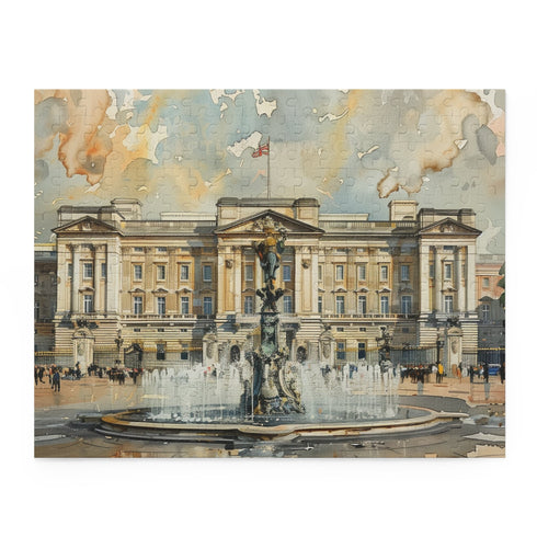 Watercolor Buckingham Palace jigsaw puzzle, 10" x 8" (120 pcs)