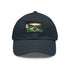 White Brasilian Pride Flag cap with light brown rectangle patch.
