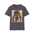 Charcoal cotton T-shirt with Predator graphic and crew neck for men and women