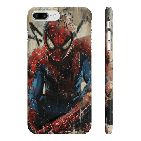 Courageous hero-inspired glossy phone case for iPhone 7 Plus/8 Plus.