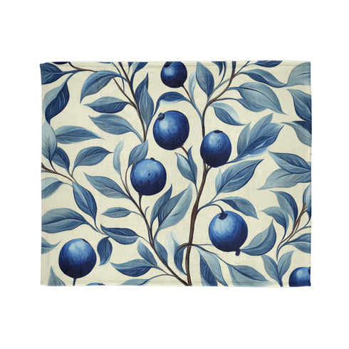 William Morris Willow Bough Botanical Plush Fleece Throw Blanket - View 2 | Prints With Passion