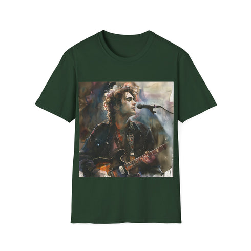 Jeff Buckley watercolor concert tee in charcoal, size small.