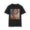 Charcoal cotton crew neck T-shirt with vibrant Wonder Woman painting