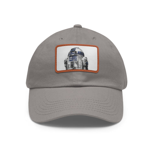 Galactic Droid Cap: R2D2 Edition white cotton hat.