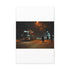 London Winter Snowfall Illuminated Evening Stretched Canvas Wall Art - View 3 | Prints With Passion
