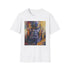 Charcoal cotton t-shirt featuring vibrant Thanos painting with crew neck design
