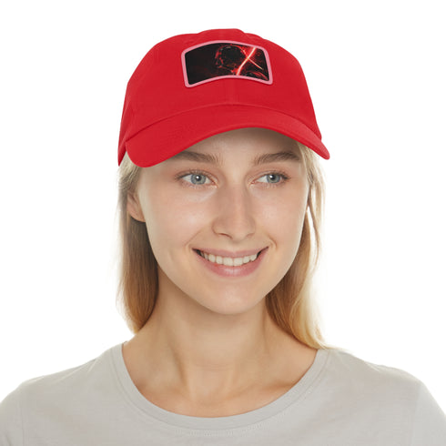 Dark Side Vader Sith baseball cap - White patch, rectangle shape.