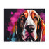 Basset Hound puzzle featuring charming dog art, perfect for enthusiasts.