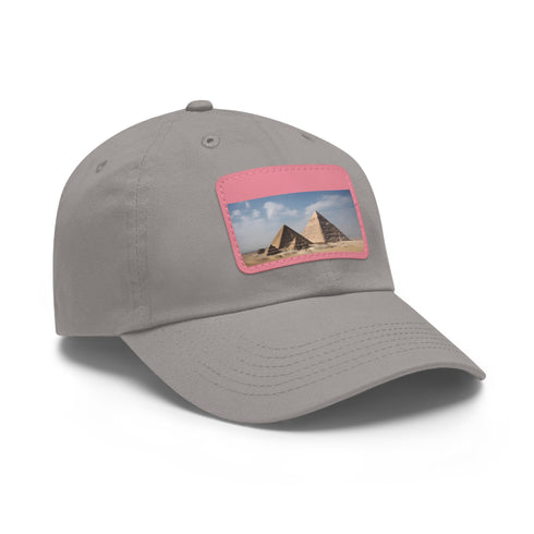 Giza Glory White Baseball Cap with Light Brown Patch Giza Rectangle.