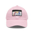 Fluffy Samoyed Snapback in White with Light Brown Rectangle Patch