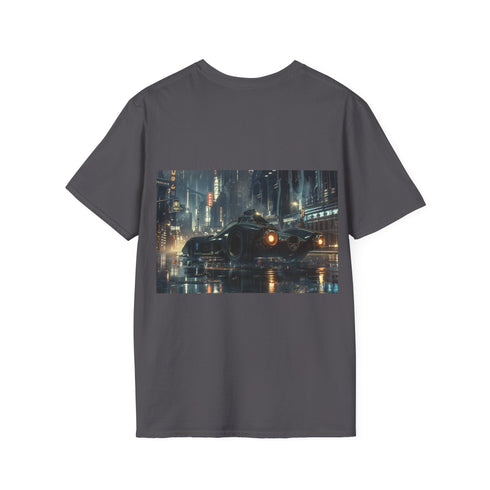 Gotham City Batmobile Tee in Charcoal, Men's Small - DTG Printed.