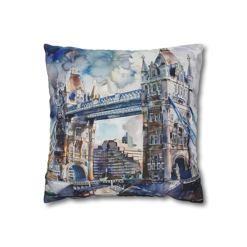 London Bridge Watercolor Dreams Pillowcase | Pillow Cases | All Over Print, AOP, Bed, Bedding, Home & Living, Indoor, Pillow Case, Pillow Covers, Pillows & Covers, Sublimation | Prints with Passion