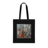 Whimsical music notes tote bag, perfect for carrying sheet music.