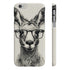 Cool hipster kangaroo iPhone 7 Plus phone case, glossy finish trendy design.