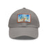 Empire State Skyline Watercolor Cap in White with Light Brown patch