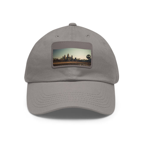 Angkor Wat Tribute Cap in White with Light Brown Patch