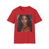Alicia Keys portrait tee in charcoal, crew neck, regular fit.