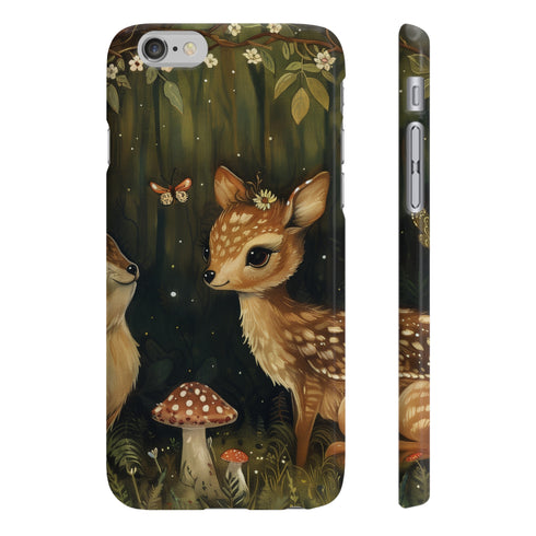 Enchanted Forest Woodland Creatures Slim iPhone 7 Plus Glossy Phone Case