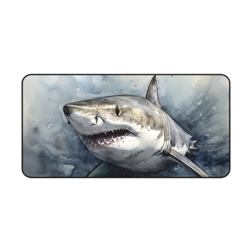 Great White Shark Desk Mat - Durable marine-themed desk protection for stylish workspaces #deskmat #sharkdecor #marinelife #officedecor