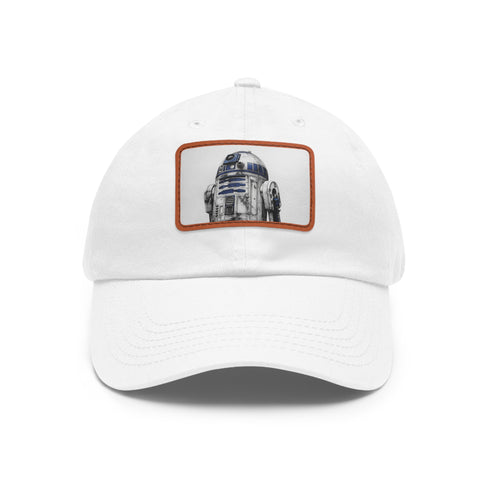 Galactic Droid Cap: R2D2 Edition in White with Light Brown Patch
