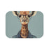 Stylish Giraffe Bath Mat with Hipster Glasses Design for Home Oasis.