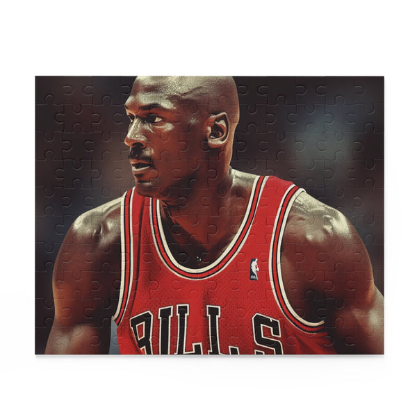 Jordan Bulls jigsaw puzzle with 120 pieces, iconic Michael Jordan image.