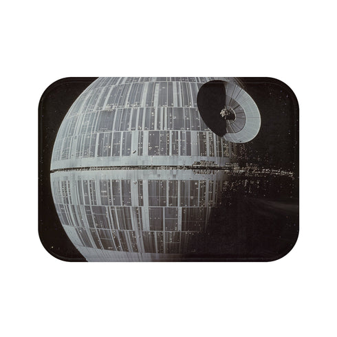 "Galactic Empire Death Star bath mat, 24" x 17""