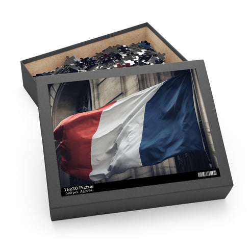France Flag Jigsaw Puzzle, 10" x 8", 120 pieces, holiday pick.