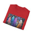 Charcoal Bohemian feather graphic t-shirt with crew neck in soft cotton