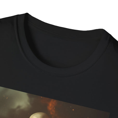 Charcoal cotton T-shirt with bold Avatar graphic capturing nature's harmony