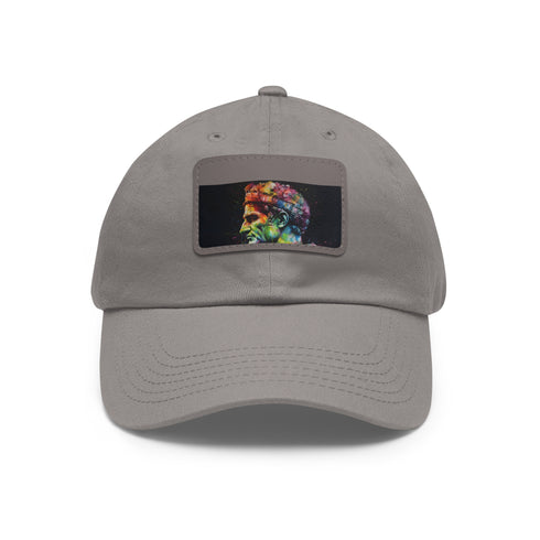 Vibrant neon Caesar baseball cap with light brown patch.