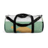 Serene mountain landscape print small duffel bag for weekend getaways.